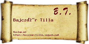 Bajczár Tilla névjegykártya